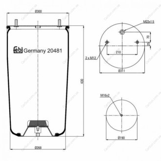 Кожух пневматичної ресори - FEBI BILSTEIN 20481