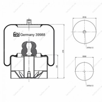 Подушка пневмоподвески FEBI BILSTEIN 39988