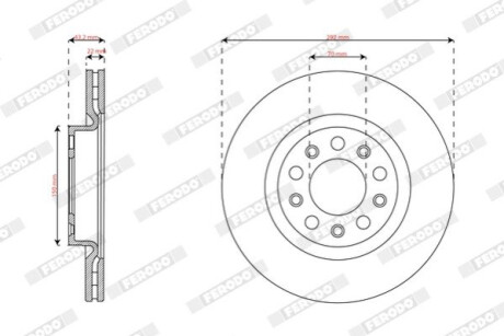 Гальмівний диск FERODO DDF3085C