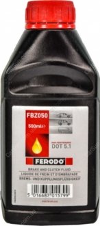 Тормозная жидкость BRAKE -amp; CLUTCH FLUID DOT 5.1 0.5 л - (882380004) FERODO FBZ050 (фото 1)