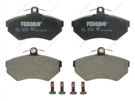 Комплект гальмівних колодок, дискове гальмо FERODO FDB1289