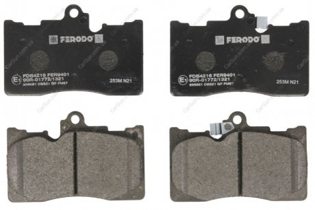 Комплект гальмівних колодок, дискове гальмо FERODO FDB4216