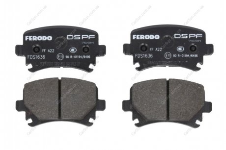 Комплект гальмівних колодок, дискове гальмо FERODO FDS1636 (фото 1)