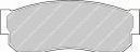 Комплект тормозных колодок SUBARU JUSTY I, LEONE II, LEONE III 0.5-1.7D 03.79-02 FERODO FSL293 (фото 1)