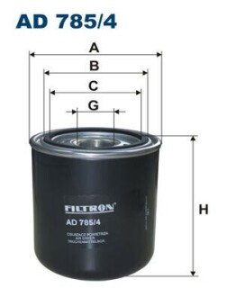 ФІЛЬТР ОСУШУВАЛЬНИКА ПОВІТРЯ FILTRON AD 785/4