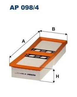 FILTR POWIETRZA FILTRON AP098/4