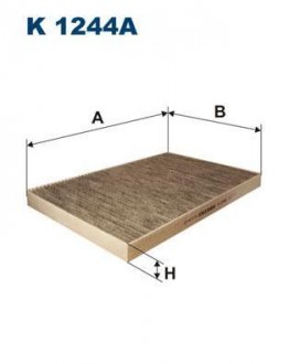 Фильтр, воздух во внутренном пространстве FILTRON K 1244A (фото 1)