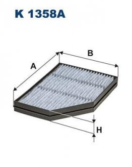 FILTR KABINY WEGLOWY FILTRON K1358A