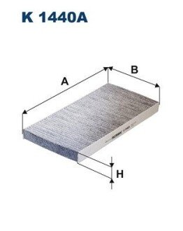 FILTR KABINY WEGLOWY FILTRON K1440A