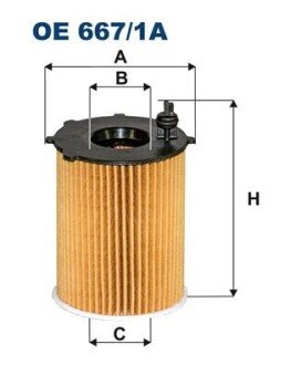 Фильтр масла FILTRON OE667/1A (фото 1)