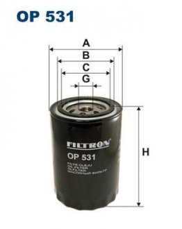 Фільтр масла FILTRON OP531 (фото 1)