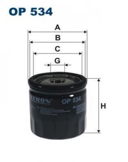 Фільтр оливи FILTRON OP534 (фото 1)