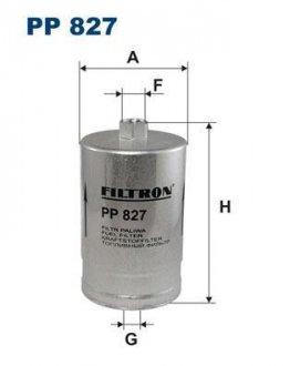 Фильтр топливный Citroen Jumper/Peugeot Boxer 2.0 94- FILTRON PP827 (фото 1)