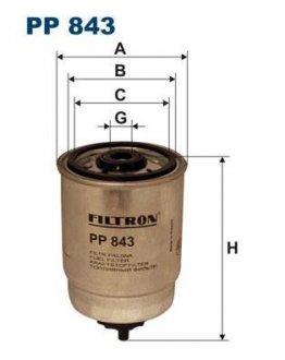 Фильтр топливный FILTRON PP843