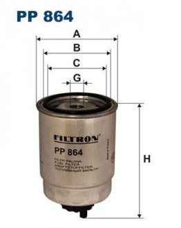 Фільтр паливний FILTRON PP864 (фото 1)