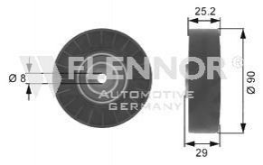 Ролик ременя кондиціонера VW/Audi 2.6/2.8 V6 (діам.90 мм)) INA,NSK Flennor FU20909 (фото 1)