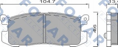 Колодки тормозные дисковые Fomar FO420581 (фото 1)