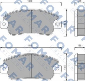 Колодки тормозные дисковые Fomar FO433481 (фото 1)