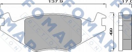 Колодки тормозные дисковые Fomar FO436881 (фото 1)