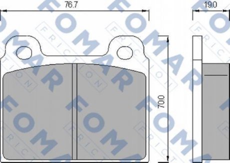 Колодки тормозные дисковые Fomar FO463481 (фото 1)
