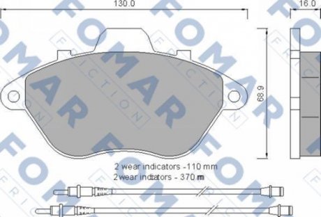 Колодки тормозные дисковые Fomar FO554581 (фото 1)