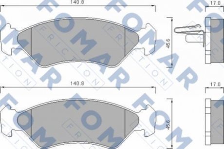 Колодки гальмівні дискові Fomar FO633481 (фото 1)