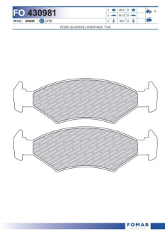 Тормозные колодки - /ROULUNDS Fomar FO430981