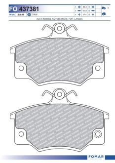 Тормозные колодки - /ROULUNDS Fomar FO437381