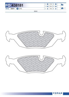 Тормозные колодки - /ROULUNDS Fomar FO438181