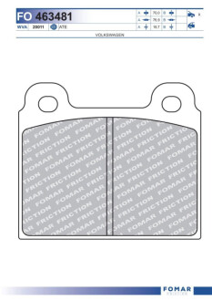 Колодки гальмівні дискові Fomar FO463481