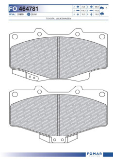 Тормозные колодки - /ROULUNDS Fomar FO 464781