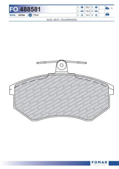 Колодки гальмівні дискові Fomar FO488581