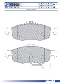 Колодки гальмівні дискові Fomar FO493081