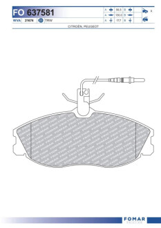 Колодки гальмівні дискові Fomar FO637581