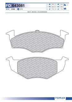 Тормозные колодки - /ROULUNDS Fomar FO643081
