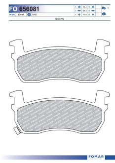 Колодки гальмівні дискові Fomar FO 656081