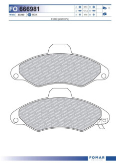 Колодки тормозные дисковые Fomar FO666981