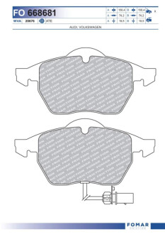 Тормозные колодки - /ROULUNDS Fomar FO668681