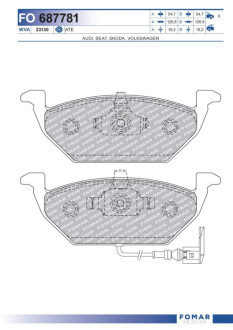 Колодки гальмівні дискові Fomar FO687781