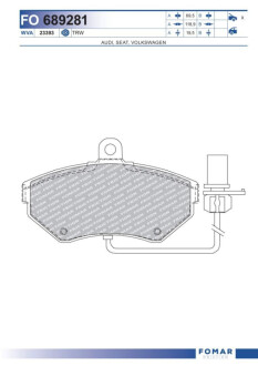 Тормозные колодки - /ROULUNDS Fomar FO689281