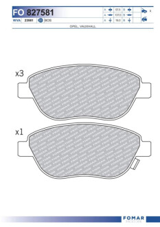 Колодки тормозные дисковые Fomar FO 827581