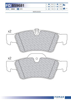 Колодки гальмівні дискові Fomar FO859681