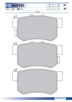 Тормозные колодки - /ROULUNDS Fomar FO 860781