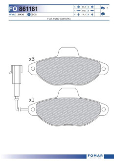 Комплект тормозных колодок - /ROULUNDS Fomar FO 861181