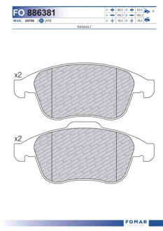 Тормозные колодки - /ROULUNDS Fomar FO 886381