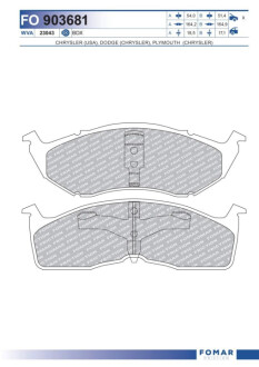 Колодки гальмівні дискові Fomar FO903681