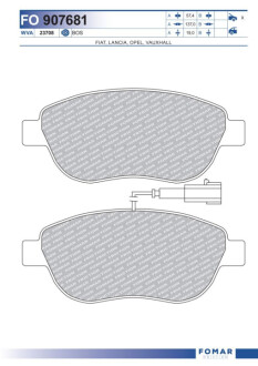 Колодки гальмівні дискові Fomar FO907681