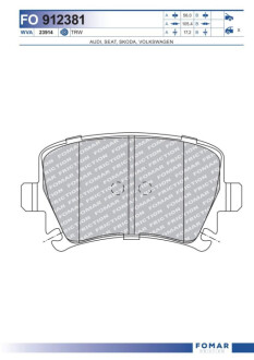 Колодки гальмівні дискові Fomar FO912381