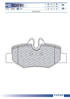Колодки гальмівні дискові Fomar FO924781