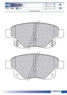 Колодки гальмівні дискові Fomar FO925281
